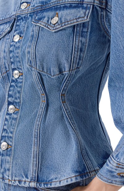 Джинсовая куртка the nipped collarless FRAME DENIM, арт. 8039210/THE NIPPED C0LLARLESS JACKET, фото 5