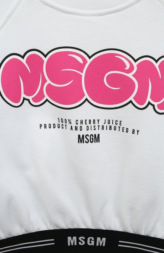 Хлопковый топ MSGM kids Белый, фото 3