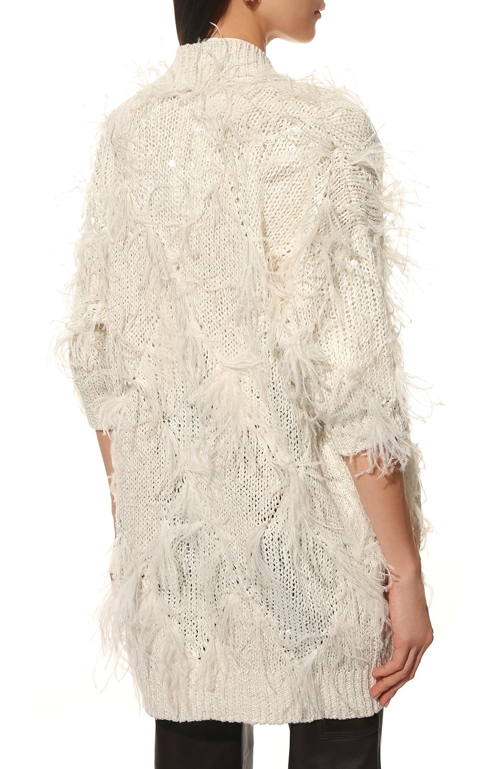 Кардиган из хлопка и льна BRUNELLO CUCINELLI, арт. MCY349216, фото 4