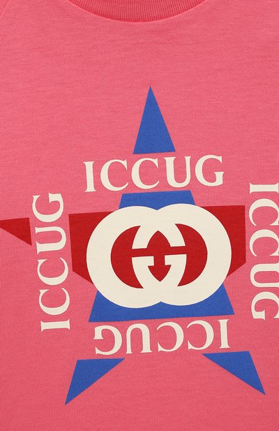 Хлопковая футболка GUCCI, арт. 600127/XJDZ7/9-12M, фото 3