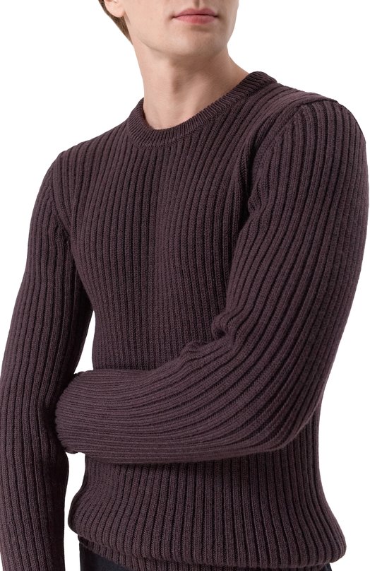 Шерстяной джемпер Dolce & Gabbana GXQ83T/JCVG6 Коричневый  GXQ83T/JCVG6 Фото 5