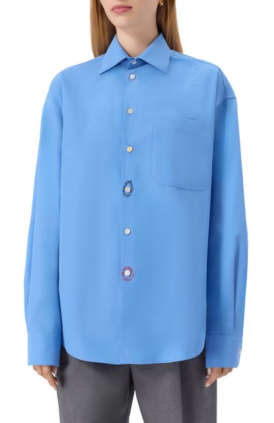 Хлопковая рубашка MARNI, арт. CAMA0631S1/TCY67, фото 3