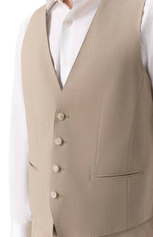 Шерстяной жилет BOSS 50469160 Бежевый  50469160 Фото 5