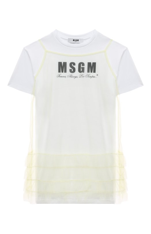 

Хлопковое платье MSGM kids, Белый