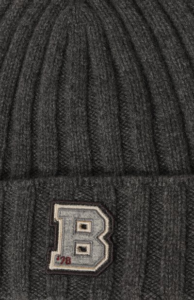 Кашемировая шапка BRUNELLO CUCINELLI темно-серого цвета по цене 24200 руб., арт. B22M90008A, фото 3 Кашемировая шапка BRUNELLO CUCINELLI, арт. B22M90008A, фото 3