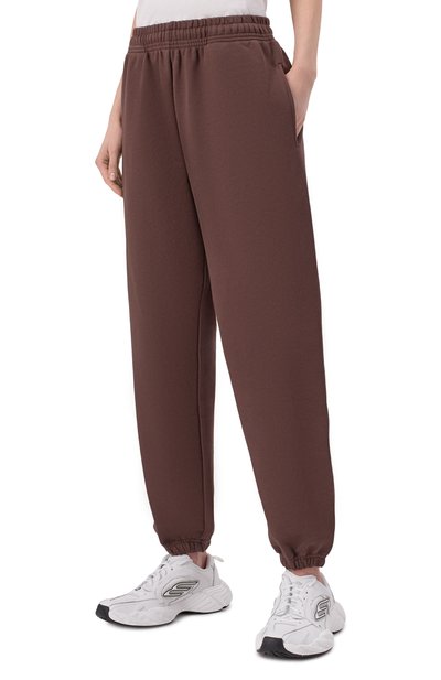 Хлопковые джоггеры PLANTA ROSA коричневого цвета по цене 18200 руб., арт. PR/J/NP/400, фото 3 Хлопковые джоггеры PLANTA ROSA, арт. PR/J/NP/400, фото 3