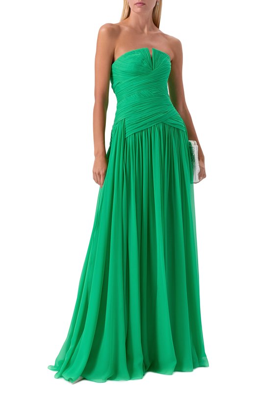 Шелковое платье Zuhair Murad PDR25039/CHSI028 Зелёный  PDR25039/CHSI028 Фото 2