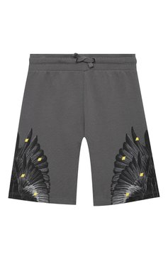 Детские хлопковые шорты MARCELO BURLON KIDS OF MILAN темно-серого цвета, арт. 21E/B/MB/3207/0020/2-6Y | Фото 1 (Материал внешний: Хлопок; Мальчики Кросс-КТ: Шорты-одежда; Региональные ограничения белый список (Axapta Mercury): RU, Не проставлено; Материал сплава: Проставлено; Нос: Не проставлено)