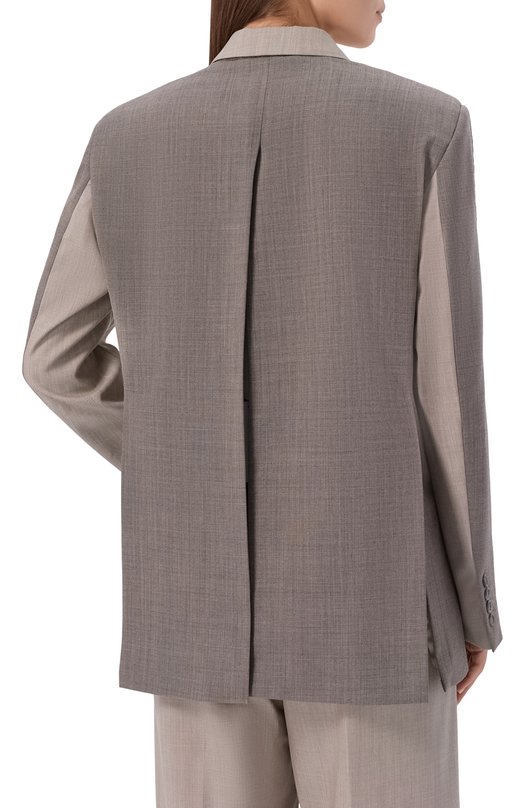 Шерстяной жакет Erika Cavallini P6SZ01 Бежевый  P6SZ01 Фото 4