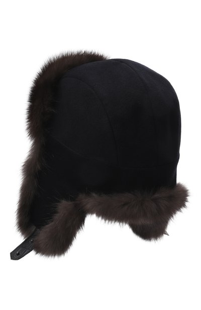 Кашемировая шапка-ушанка майкл с мехом соболя FURLAND, арт. 0201430910001100004, фото 2