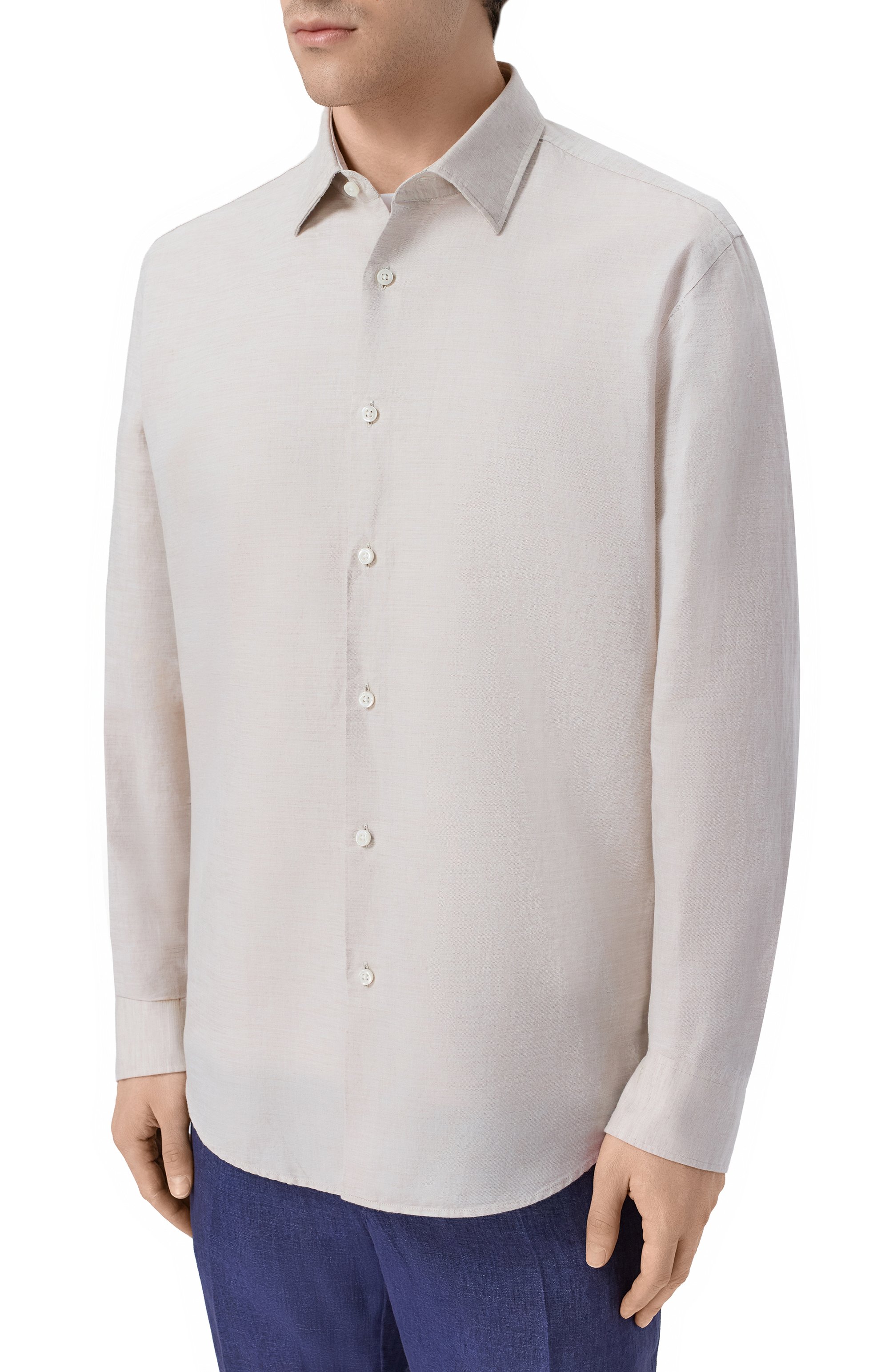 Рубашка изо льна и хлопка BOSS, арт. 50561124, фото 3