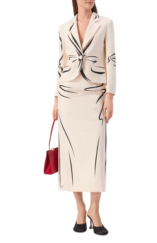 Хлопковый жакет Moschino A0501/0422 Кремовый  A0501/0422 Фото 2