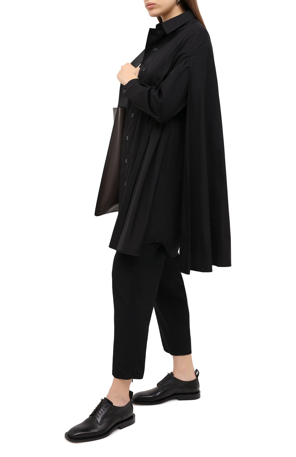 Хлопковая рубашка YOHJI YAMAMOTO черного цвета по цене 104500 руб., арт. NR-B04-001, фото 2 Хлопковая рубашка YOHJI YAMAMOTO, арт. NR-B04-001, фото 2
