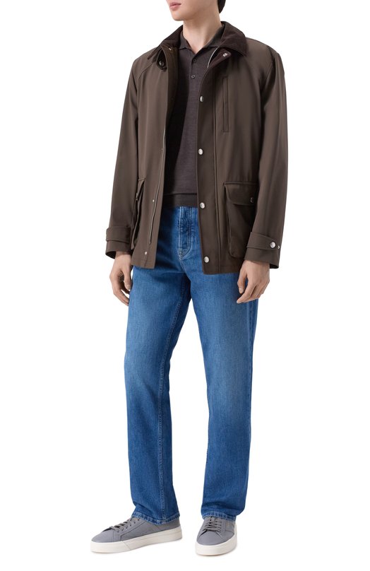 Кожаные кеды Gloria Santoni MBGG21967PNNTSIW Серый  MBGG21967PNNTSIW Фото 2