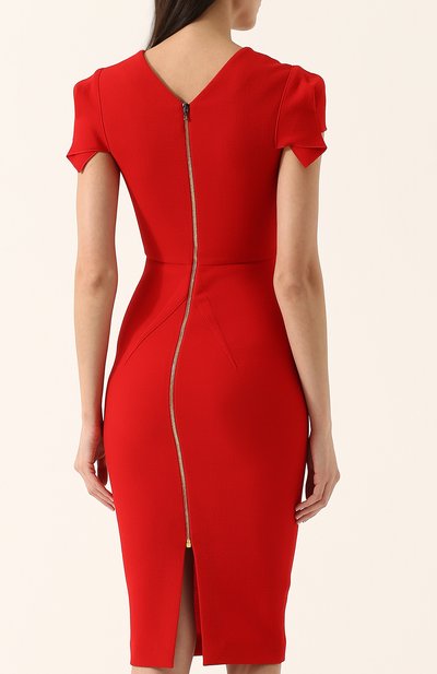 Однотонное платье-футляр с коротким рукавом ROLAND MOURET, арт. PS18/S0174/F4044, фото 4