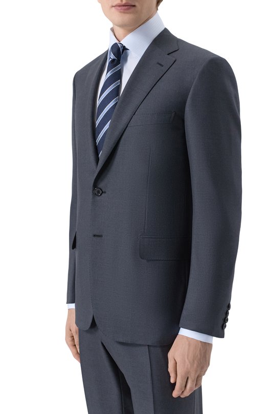 Шерстяной костюм Brioni RA000L/P5AMI_001 Серый  RA000L/P5AMI_001 Фото 2
