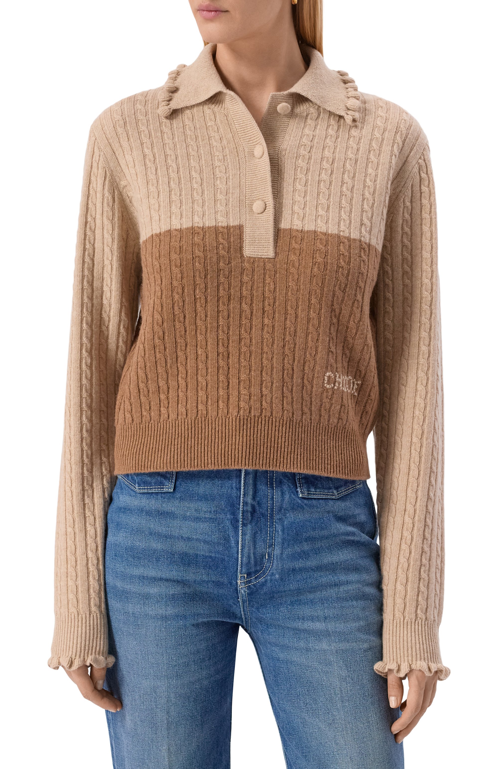 Поло из шерсти и кашемира CHLOÉ, арт. CH25WMP19570, фото 3