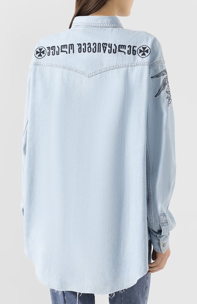 Джинсовая рубашка VETEMENTS, арт. USS196010/W, фото 4