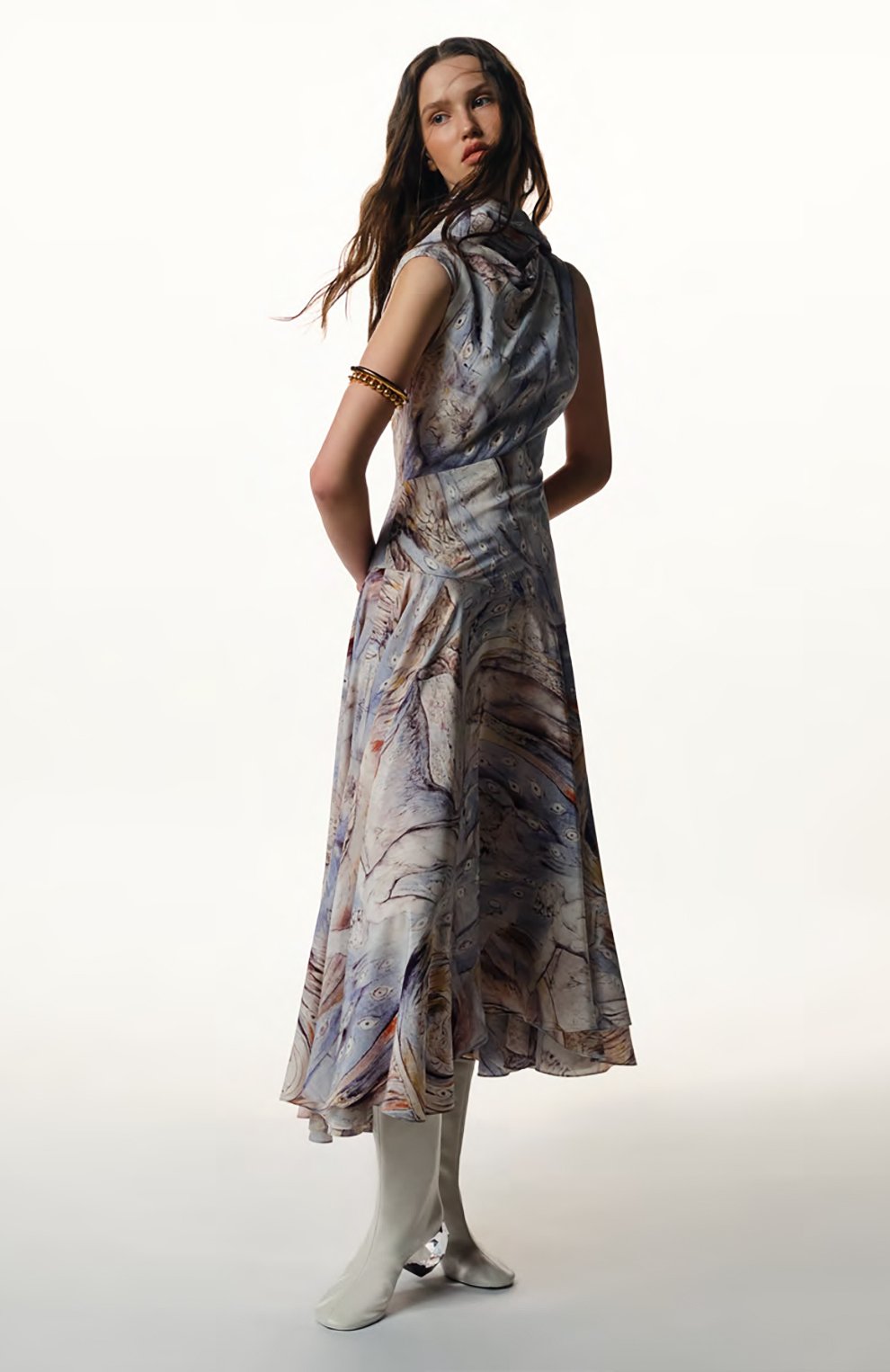 Шелковое платье ALEXANDER MCQUEEN, арт. 687993/QCAEV, фото 6