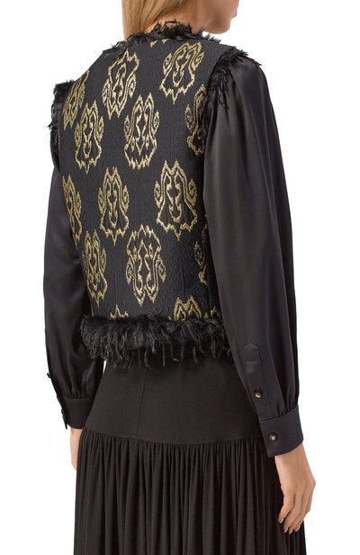 Жилет GIAMBATTISTA VALLI черного цвета по цене 328000 руб., арт. 25FWSVAP6070/87ALE, фото 4 Жилет GIAMBATTISTA VALLI, арт. 25FWSVAP6070/87ALE, фото 4