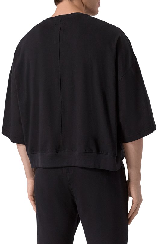 Хлопковая футболка Rick Owens x Champion Rick Owens CM01E1677/CHJG Чёрный  CM01E1677/CHJG Фото 4