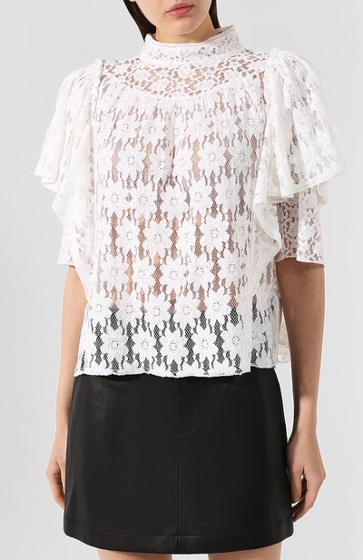 Хлопковая блузка ISABEL MARANT ETOILE, арт. HT1505-19A039E/VETEA, фото 3