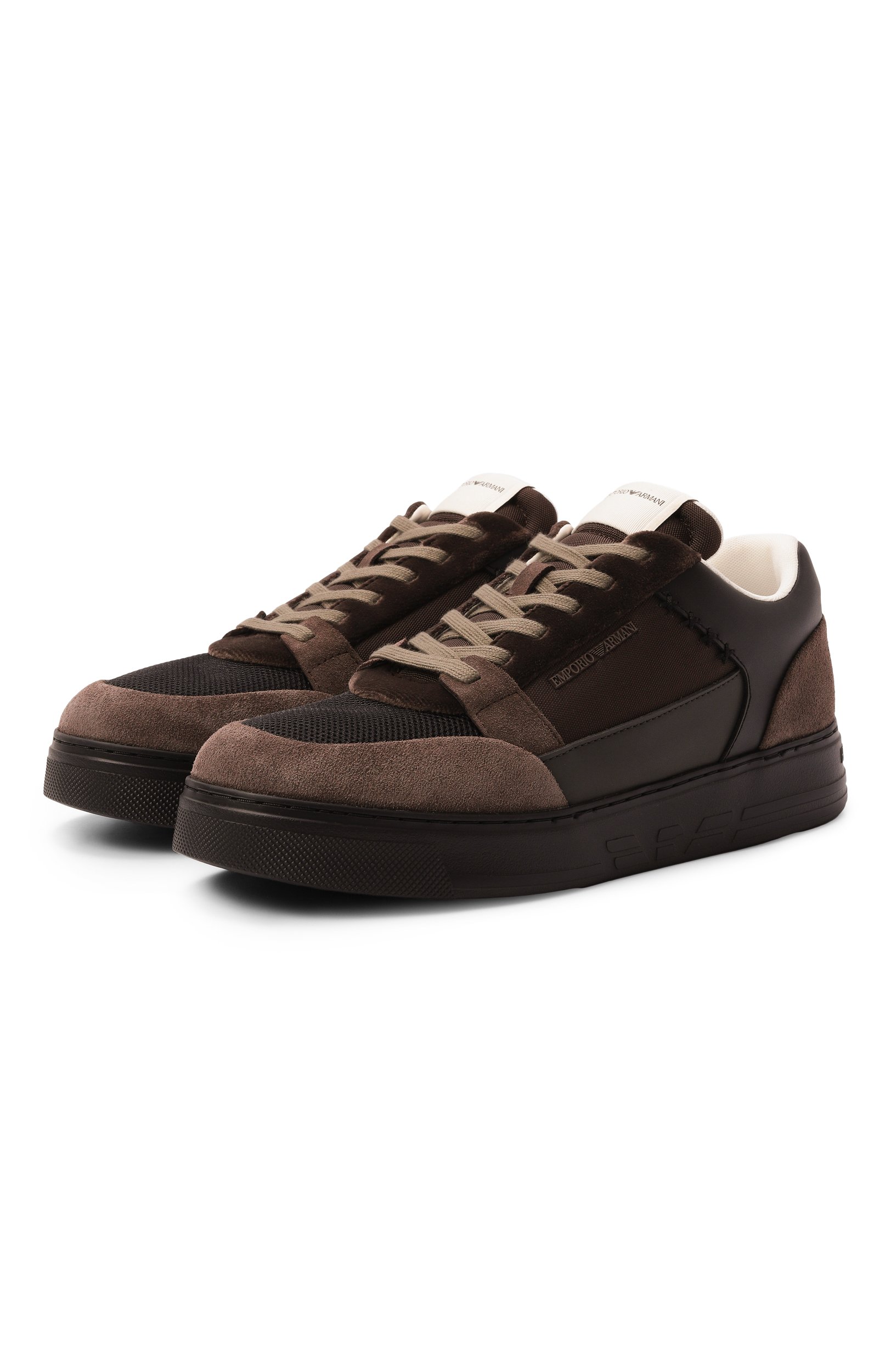 Комбинированные кеды EMPORIO ARMANI, арт. EM004836/AF23155, фото 1