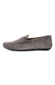 Мужские замшевые мокасины city gommino TOD’S темно-серого цвета, арт. XXM42C00640RE0 | Фото 4 (Материал внешний: Натуральная кожа, Замша; Материал внутренний: Натуральная кожа; Нос: Не проставлено; Материал сплава: Проставлено; Стили: Кэжуэл)