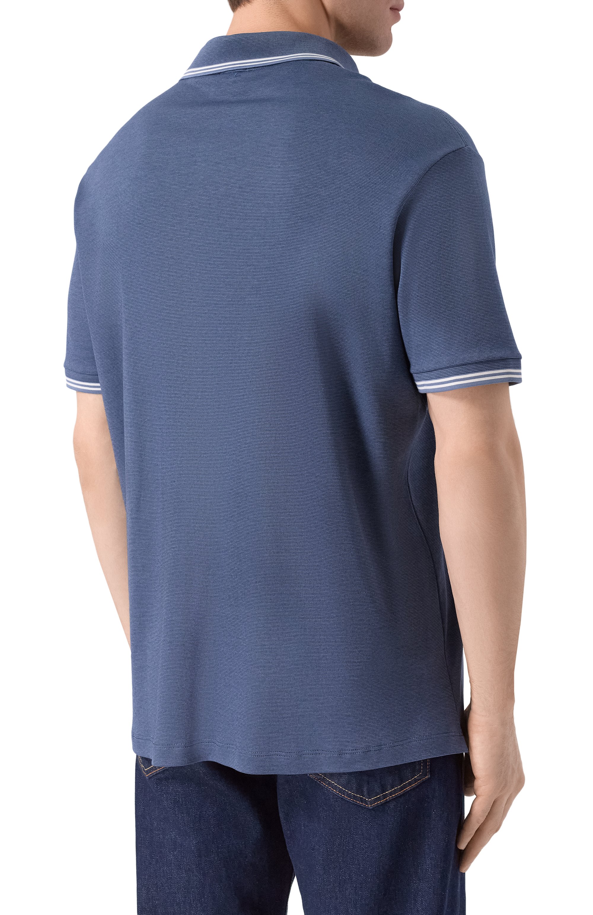 Поло из хлопка и лиоцелла PAUL&SHARK, арт. 26411256_001, фото 4