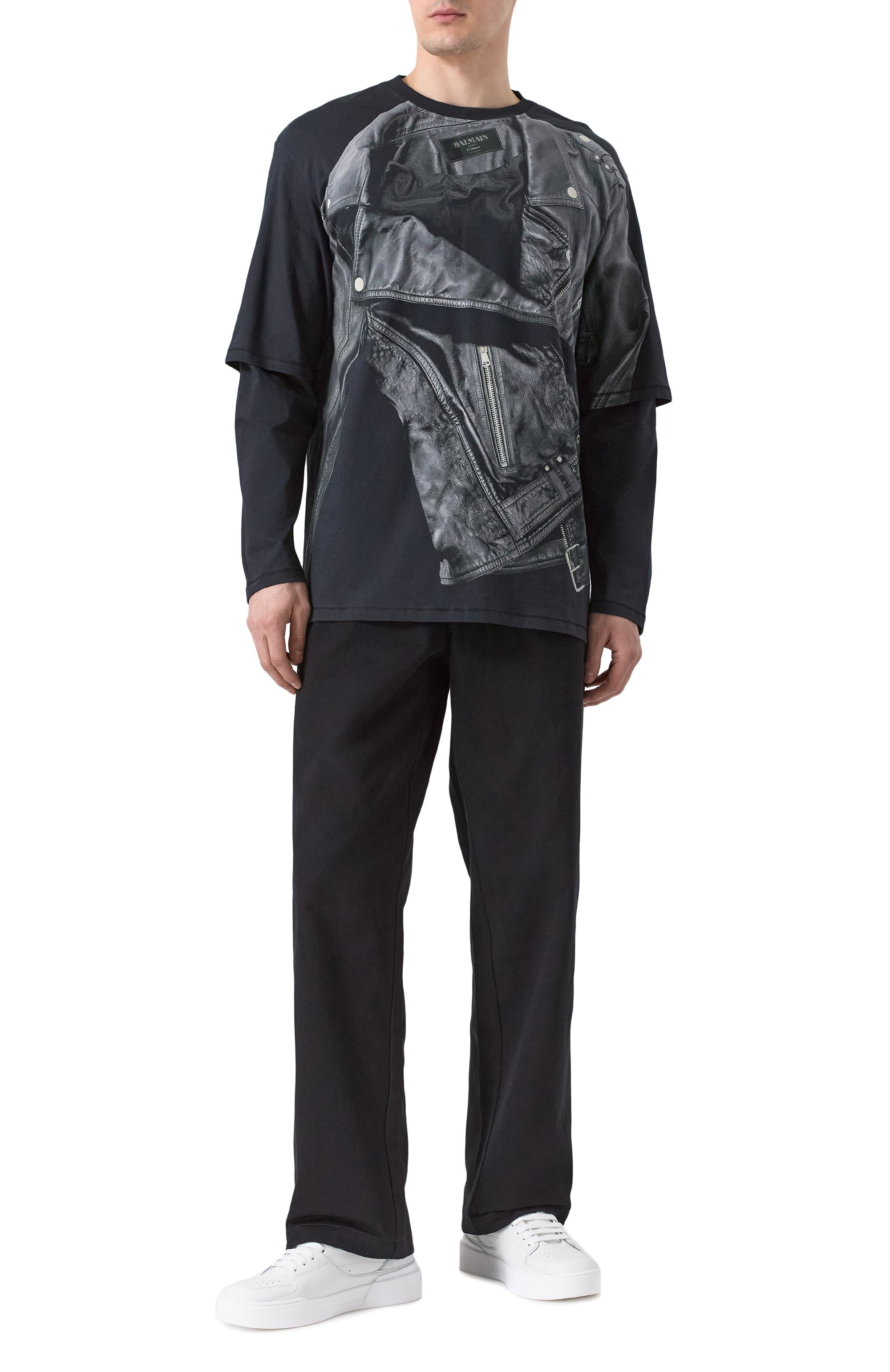 Хлопковый лонгслив BALMAIN, арт. EH1EM016/GE40, фото 2