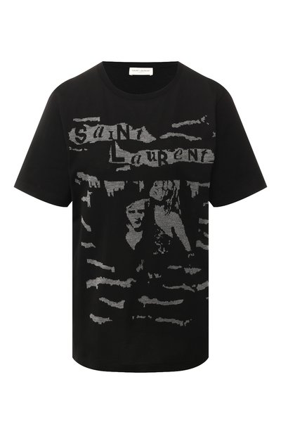 Хлопковая футболка SAINT LAURENT, арт. 596572/YB0F2, фото 1