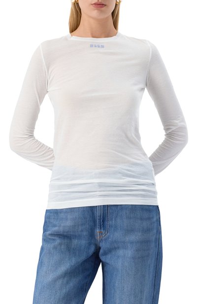 Хлопковый лонгслив MSGM, арт. 3842MDM108/257313, фото 3