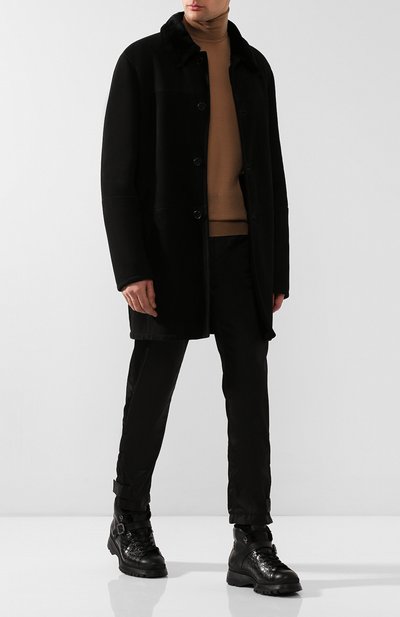 Ботинки с отделкой из кожи каймана PRADA, арт. 2TE158-3L2N-F0002, фото 2