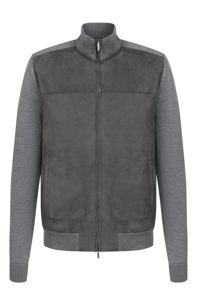 Мужской кардиган с замшевой отделкой ZILLI, арт. KZMC01M0270VTSU00_002