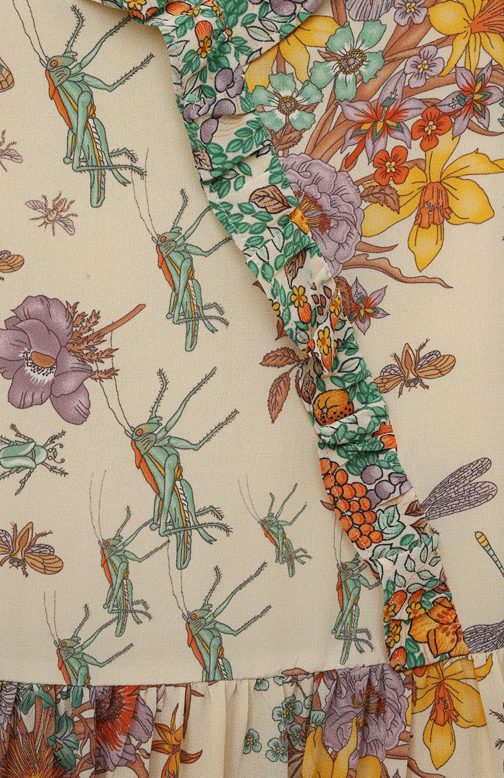 Шелковый сарафан GUCCI кремового цвета по цене 79950 руб., арт. 595353 ZADFL, фото 3 Шелковый сарафан GUCCI, арт. 595353 ZADFL, фото 3