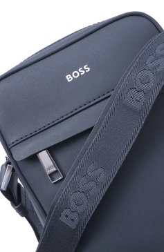 Мужская сумка zair BOSS синего цвета, арт. 50483566 | Фото 3 (Материал: Натуральная кожа; Ремень/цепочка: На ремешке; Размер: small)