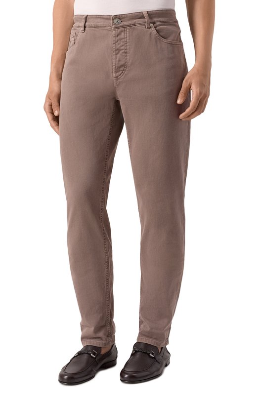 Джинсы Traditional Fit Brunello Cucinelli M277UD3210 Коричневый  M277UD3210 Фото 3