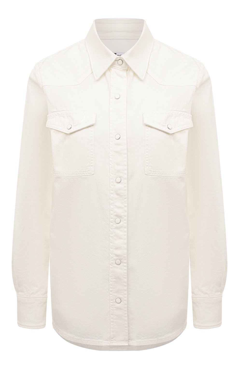 Хлопковая рубашка 7 FOR ALL MANKIND белого цвета по цене 26500 руб., арт. JSYRC550MK, фото 1 Хлопковая рубашка 7 FOR ALL MANKIND, арт. JSYRC550MK, фото 1