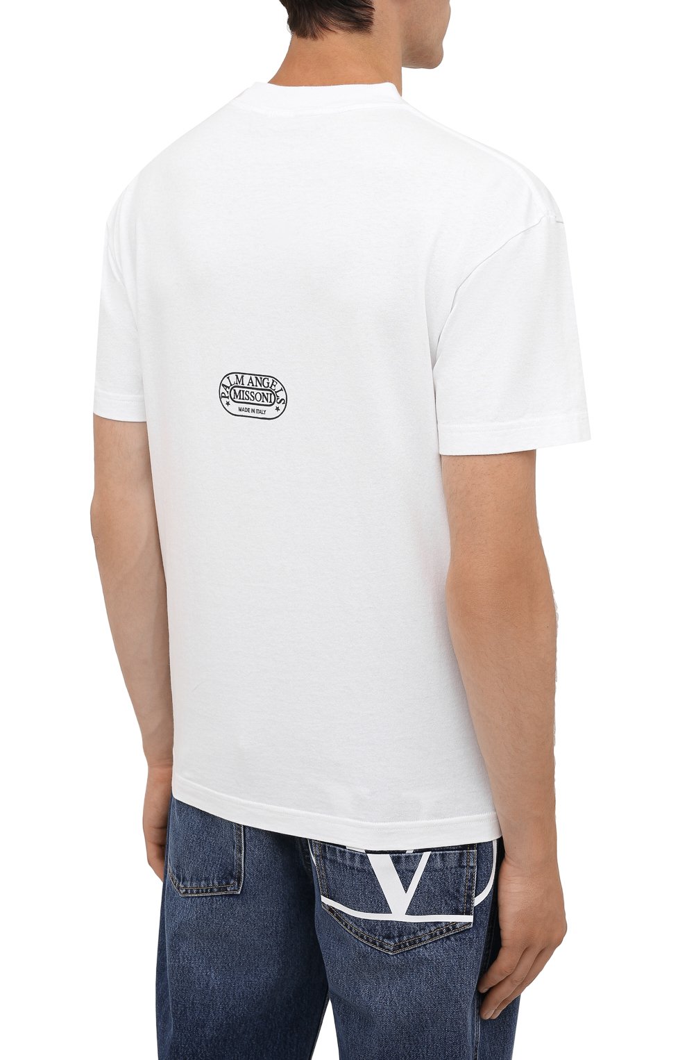 Хлопковая футболка palm angels x missoni PALM ANGELS, арт. PMAA001F21JER0280110, фото 4