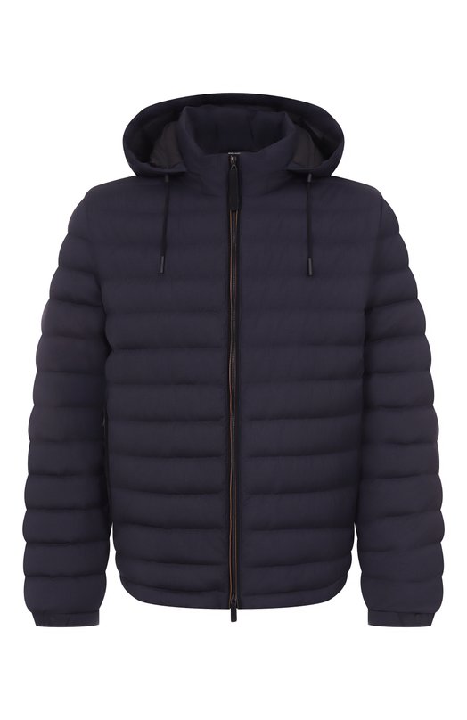 Пуховик из шерсти и шелка Zegna 7209B/E7T25 Синий 7209B/E7T25