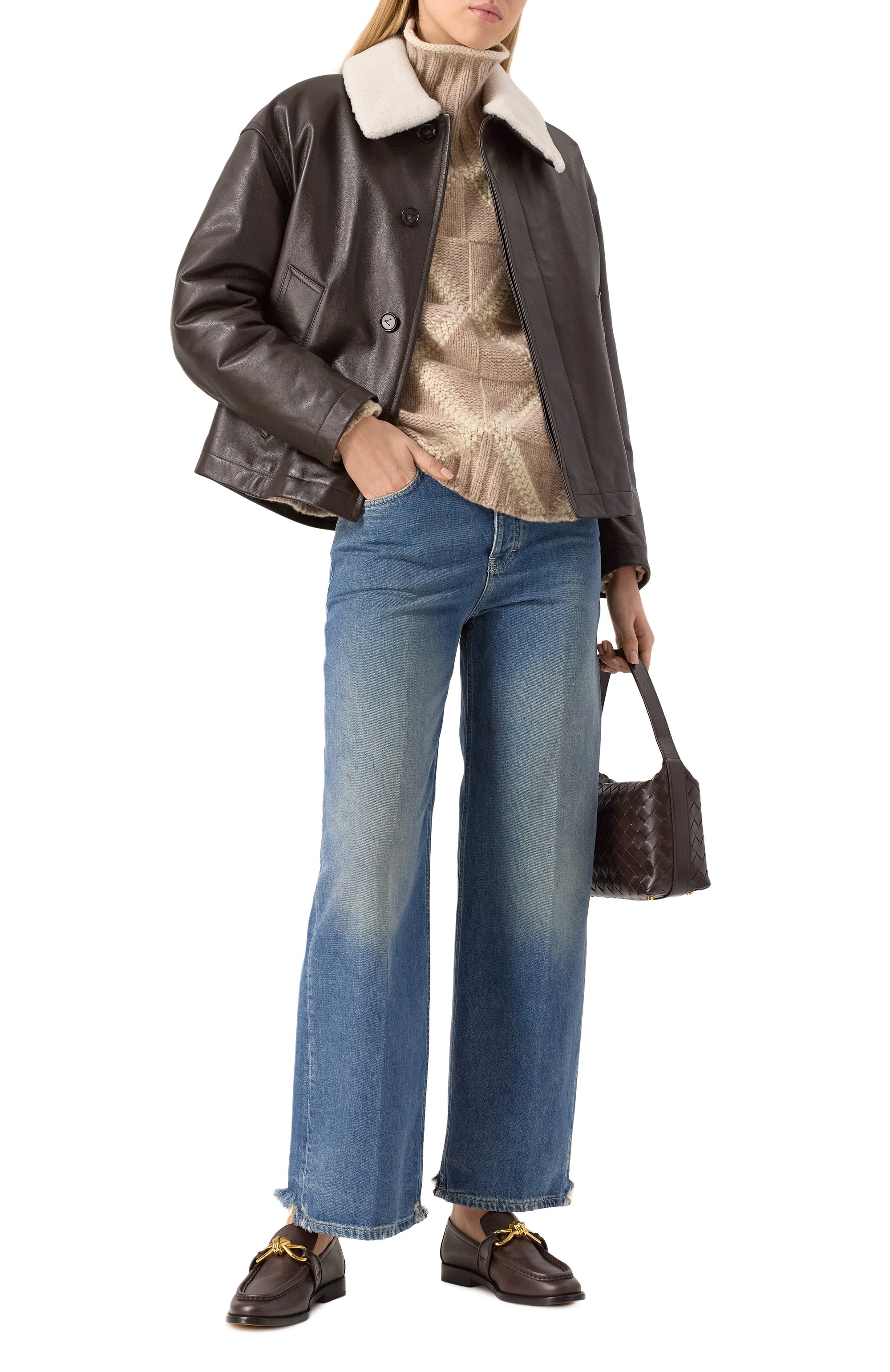 Кожаные лоферы astaire BOTTEGA VENETA коричневого цвета по цене 110500 руб., арт. 796697-V4R30, фото 2 Кожаные лоферы astaire BOTTEGA VENETA, арт. 796697-V4R30, фото 2