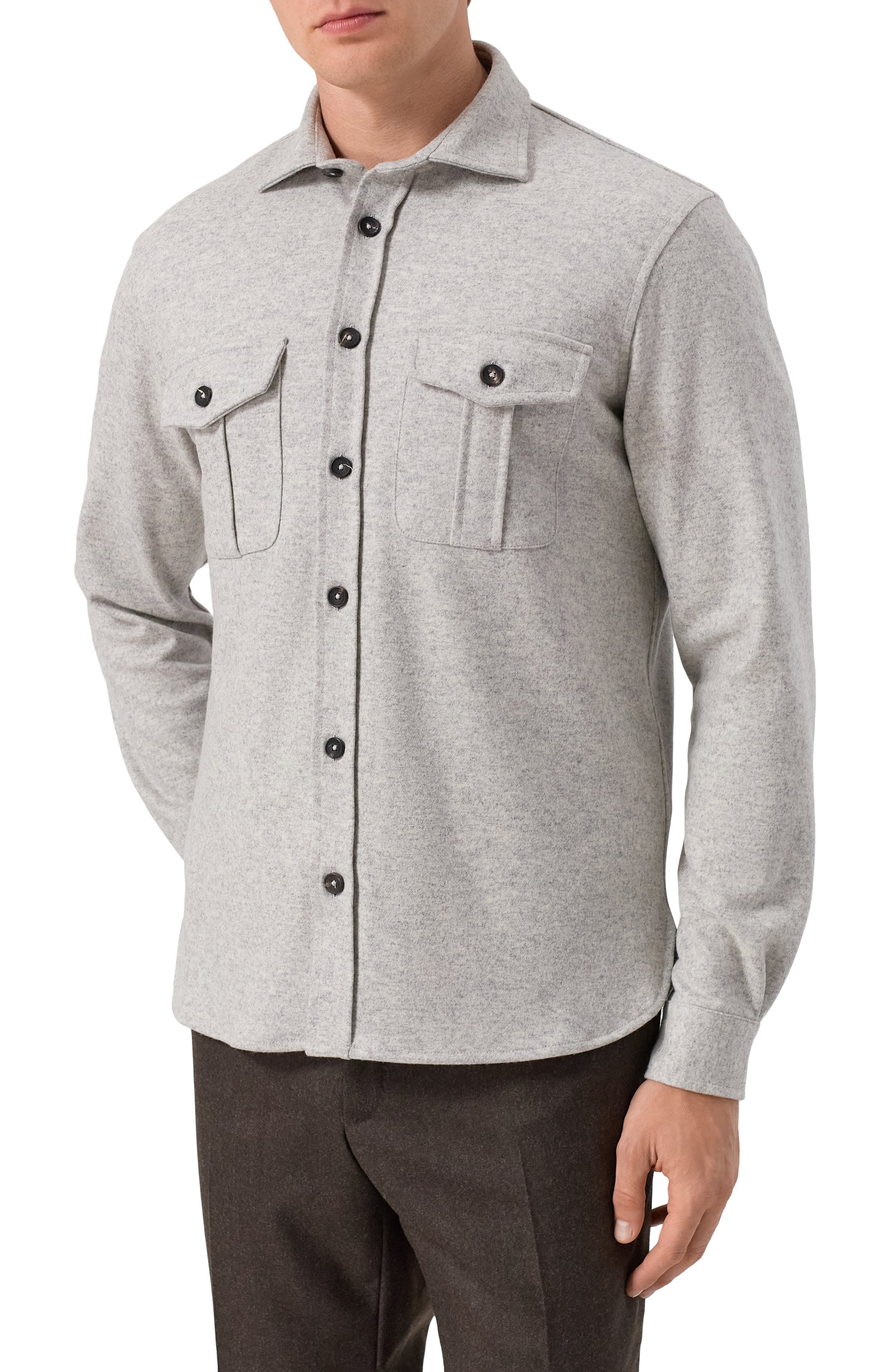 Рубашка из шерсти и кашемира ANDREA CAMPAGNA, арт. CAMLMIL/WCFELT, фото 3