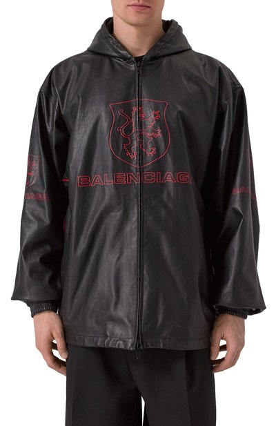 Кожаная куртка BALENCIAGA черного цвета по цене 875500 руб., арт. 813589/TRS01, фото 3 Кожаная куртка BALENCIAGA, арт. 813589/TRS01, фото 3