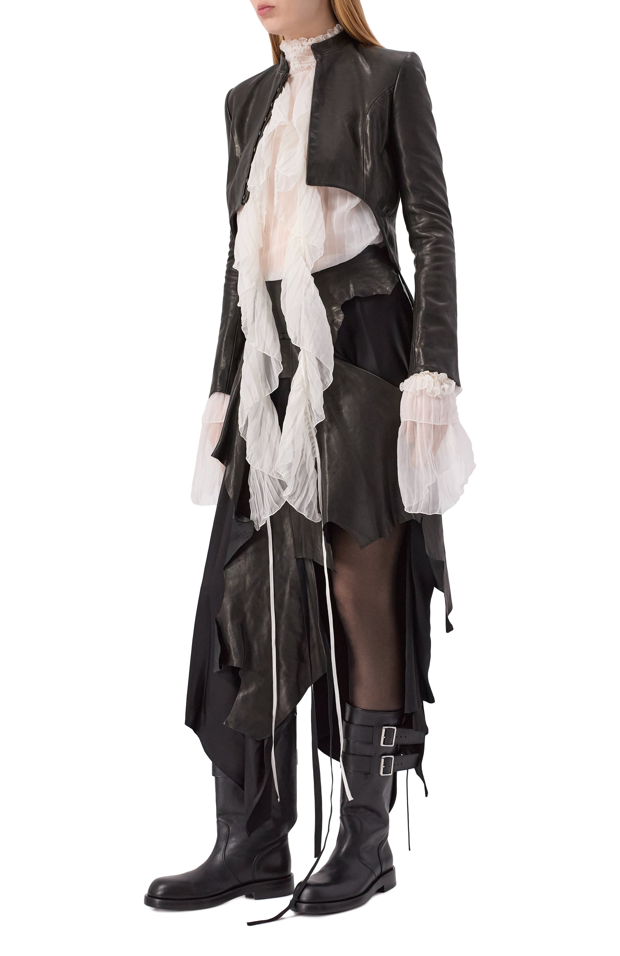 Кожаная куртка ANN DEMEULEMEESTER, арт. B0013410/LT137, фото 2