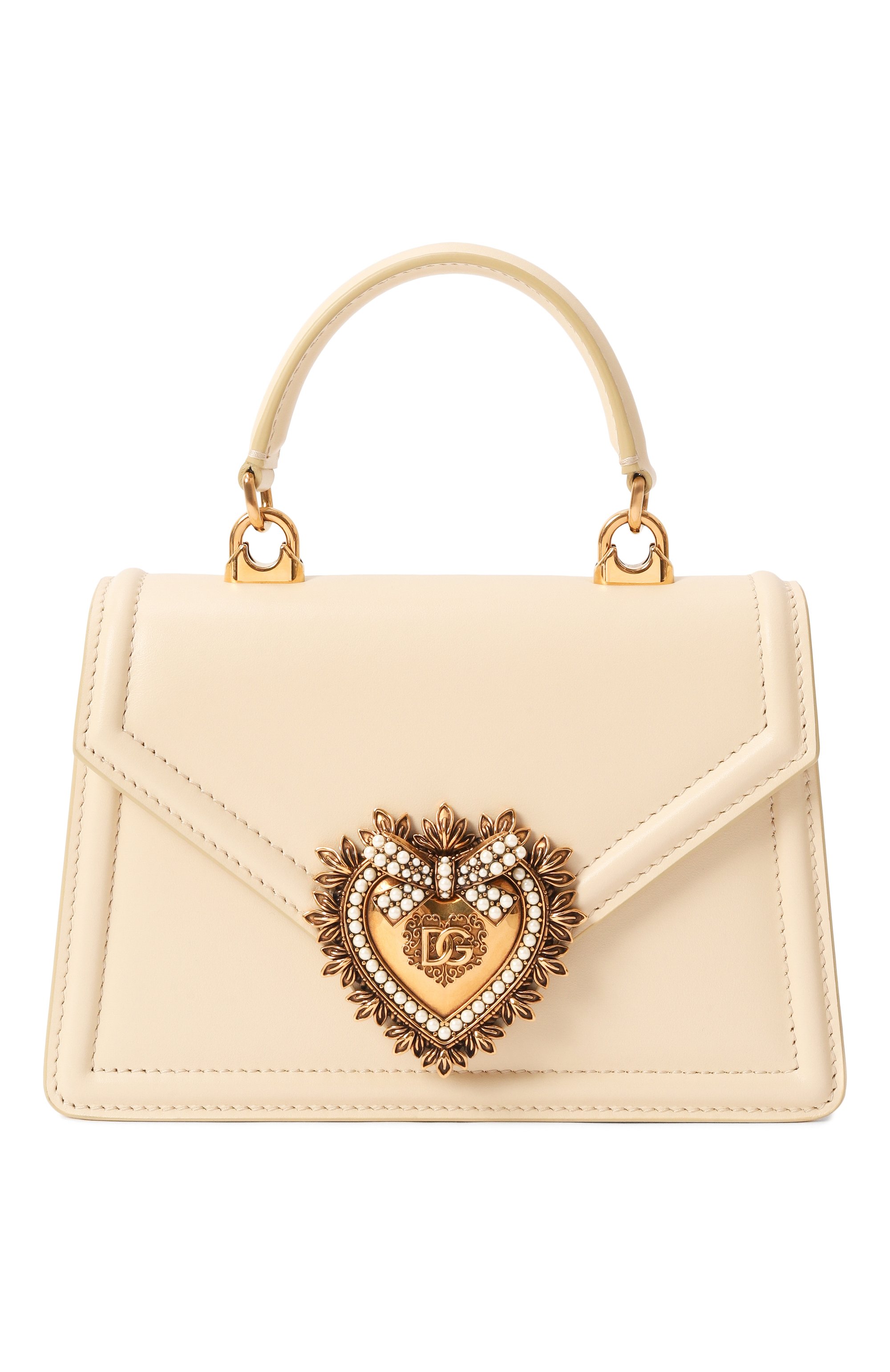 Сумка devotion small DOLCE & GABBANA кремового цвета по цене 207500 руб., арт. BB6711/AV893, фото 1 Сумка devotion small DOLCE & GABBANA, арт. BB6711/AV893, фото 1