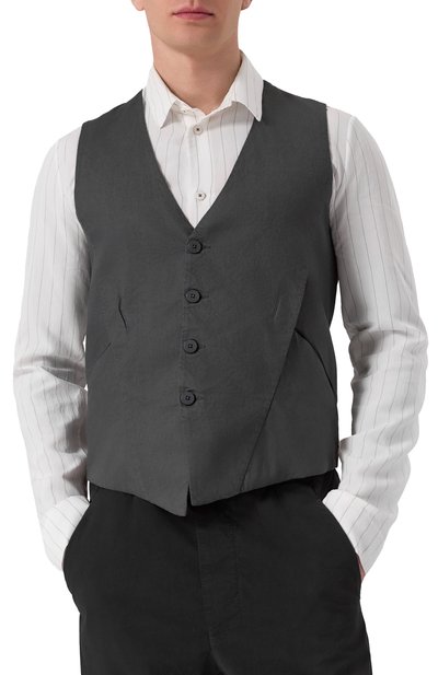 Жилет из хлопка и льна TRANSIT, арт. CFUTRZE144, фото 3