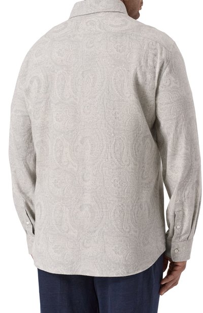 Хлопковая рубашка BRUNELLO CUCINELLI, арт. MY6200627, фото 4