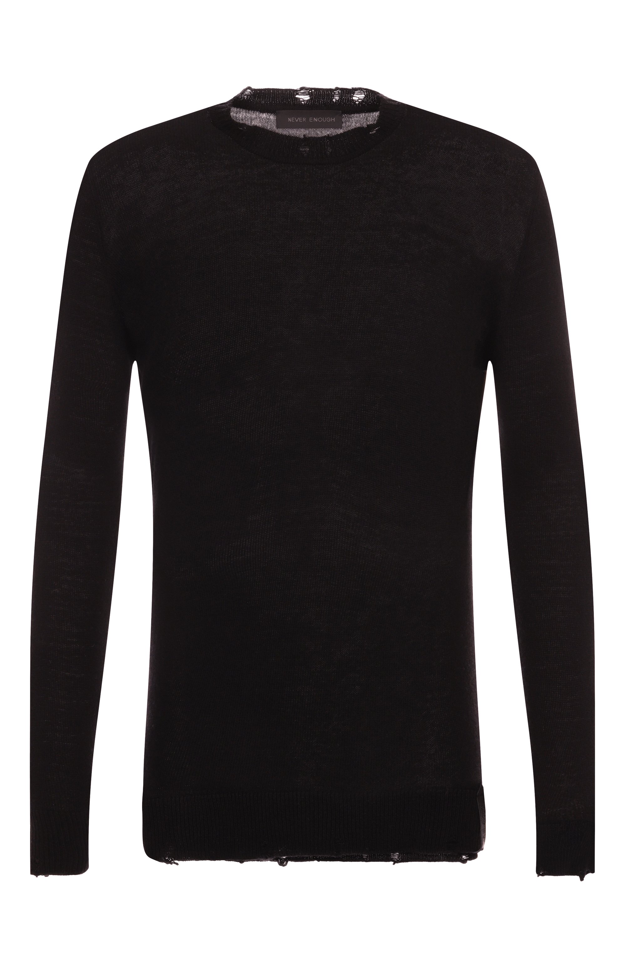 Джемпер из шерсти и вискозы NEVER ENOUGH черного цвета по цене 32800 руб., арт. MKN080, фото 1 Джемпер из шерсти и вискозы NEVER ENOUGH, арт. MKN080, фото 1