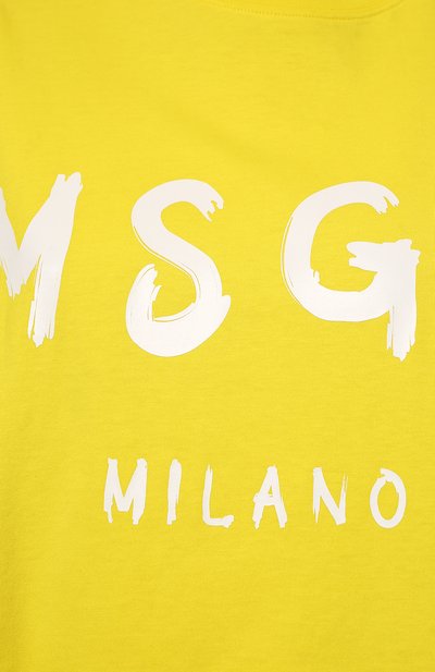 Хлопковое платье MSGM желтого цвета по цене 18300 руб., арт. 3241MDA510 227298, фото 5 Хлопковое платье MSGM, арт. 3241MDA510 227298, фото 5