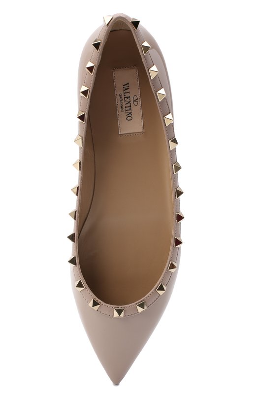 фото Кожаные балетки rockstud valentino